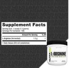 Load image into Gallery viewer, L-Arginine Powder 250gram Nutrabio