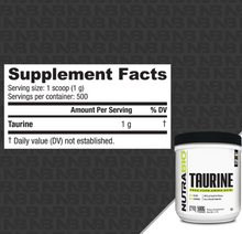 Load image into Gallery viewer, Taurine Powder 500gram Nutrabio