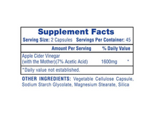 Load image into Gallery viewer, Apple Cider Vinegar Capsules – Natural Digestive & Metabolic Support