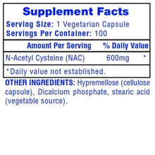 Load image into Gallery viewer, 100 CAPSULES · HI- TECH PHARMACEUTICALS NAC 600MG