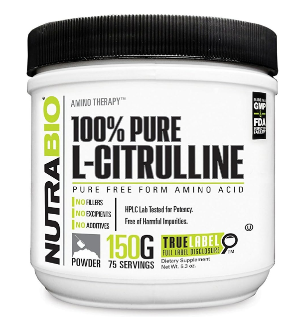 L-Citrulline Powder, Nitric Oxide Booster – 150 Grams NutraBio