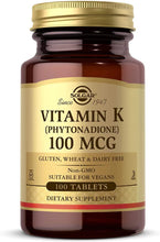 Load image into Gallery viewer, 100 COUNT  · VITAMIN K 100MCG TABLETS
