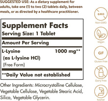 Load image into Gallery viewer, L- LYSINE 1000MG TABLETS

