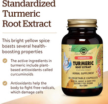 Load image into Gallery viewer, Standardized Turmeric Root Extract Vegetable Capsules
