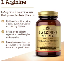 Load image into Gallery viewer, L- ARGININE 500MG VEGETABLE CAPSULES
