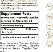 Load image into Gallery viewer, 50 VEGETABLE CAPSULES  · L-GLUTAMINE 500 MG
